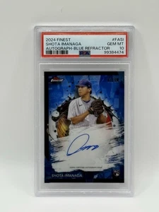 2024 Topps Finest SHOTA IMANAGA RC Auto /99 Blue Refractor #FA-SI Rookie PSA 10 - Picture 1 of 2