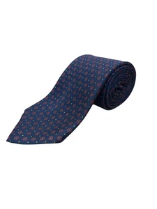 Vintage Brooks Brothers Herren marineblau rot Seide gemustert Krawatte 57" Made in USA klassisch - Bild 1 von 7