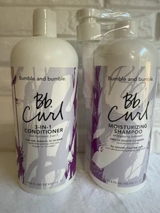 Bumble & Bumble Curl feuchtigkeitsspendendes Shampoo und Locken 3in1 Conditioner 33,8 Oz. DUO - Bild 1 von 3