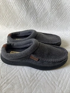 Herren Dearfoam Hausschuhe Anthrazit Fleece Slipper Größe Medium (9-10) - Bild 1 von 8
