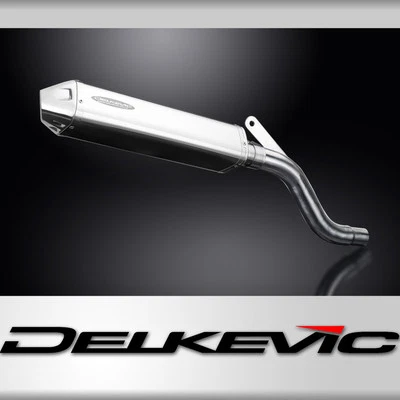 Yamaha XT600E 90-95 Delkevic Slip On 17" Tri-Oval Stainless Exhaust Muffler Kit - Image 1 of 4
