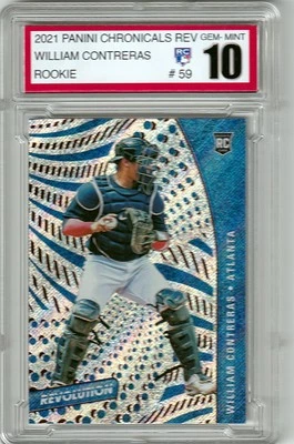 William Contreras 2021 Panini Chronicles Revolution #59 RC GEM-MINT 10 Atlanta - Image 1 of 2