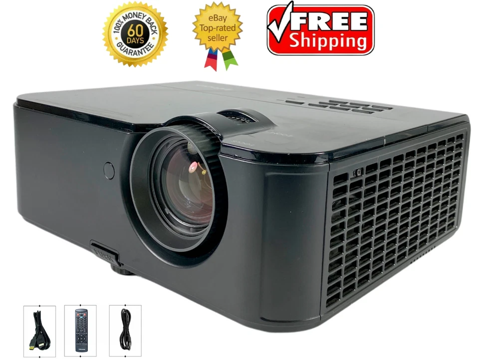 InFocus IN3124 DLP Projektor XGA Konferenzraum 4800 ANSI 3D 4K HDMI Bundle - Bild 1 von 4