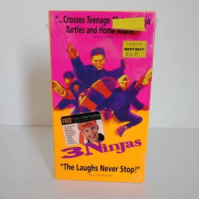 3 NINJAS (1992) VHS Tape VICTOR WONG New SEALED! Rare 📼 🥷 - Image 1 of 4