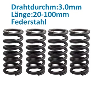 Druckfeder 3,0mm Drahtdurchmesser Feder / Spiralfeder Federstahl Länge 20-100mm - Bild 1 von 5