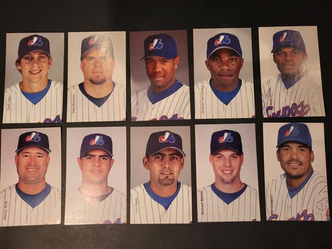 2003 Montreal Expos postcard photo Lot of 21 Different Team Issued MLB Baseball Cover