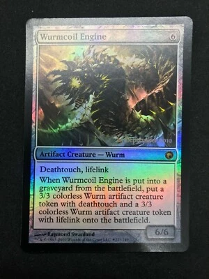 Magic the Gathering MTG Wurmcoil Engine Artifact Pre-Release Foil Scars of Mirro - Image 1 of 4