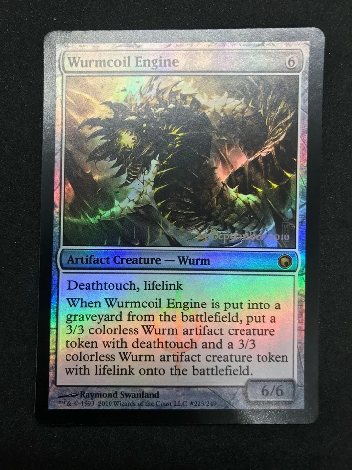 Magic the Gathering MTG Wurmcoil Engine Artifact Pre-Release Foil Scars of Mirro - Image 1 of 4