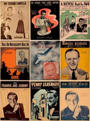 Big Band Era - Lote de 9 Partituras Vintage; Jazz, Pop Foto 1 de 2