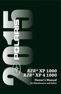 Polaris 2015 RZR XP 1000 / RZR XP 4 1000 Owners Manual NEW PAPERBACK - Picture 1 of 1