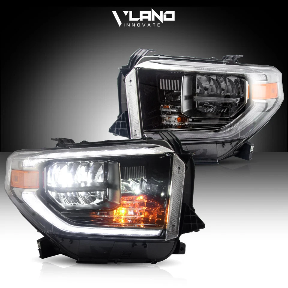 VLAND Full LED Headlights For Toyota Tundra 2014-2021 w/ Sequential Turn Signlas