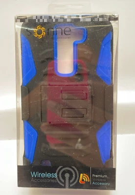 Funda de teléfono Sonne Premium con soporte para LG Tribute 5 - azul/negro Foto 1 de 4
