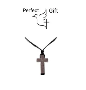 Handmade Adjustable Wooden Cross Pendant Necklace For Christians New! - Picture 1 of 4
