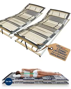 7-Zonen Lattenrost 160x200 cm verstellbar - Bettrost 160 x 200 mit 44 Leisten - Bild 1 von 7