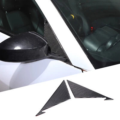 Cubierta de pilar A base de espejo retrovisor lateral de fibra de carbono real para Nissan 350Z Z33 2003-2009 Foto 1 de 4