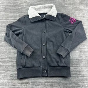 FOX Fleece Sz XL Youth Moto Co Motorcross Racing Dirt Button Up Sweatshirt Blue - Picture 1 of 8