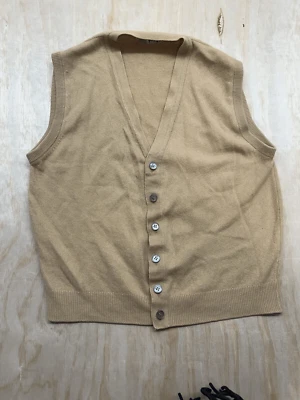 Chaleco Pringle Of Scotland Cachemira Talla Grande Abotonada Precioso Marrón Reina Foto 1 de 4