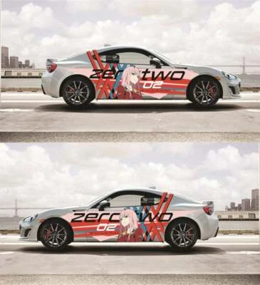 Anime ITASHA Zero Two car side sitcker car door sticker wrap fit any cars Vinyl - Image 1 of 4