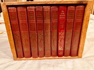 9 Vols of Home University Bookshelf in Wood Box w The Bible Story - Picture 1 of 23