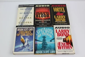 Lot of 6 Books on Audio Cassettes by Chopra Barker (2) by Bond & (2) by Card A2 - Picture 1 of 3