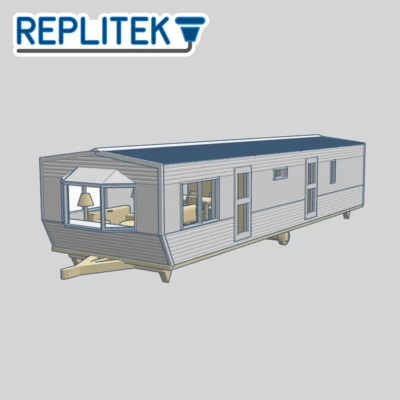 Z Gauge Static Caravan / Park Home - supplied unpainted - 1:220 Scale