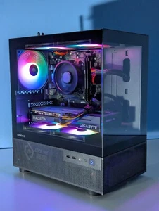 BRAND NEW CUSTOM GAMING PC | RYZEN 5 | RX 6600 8GB | 16GB RAM | WIN 11 - Picture 1 of 4