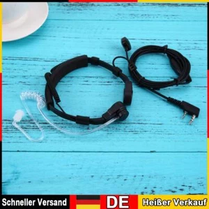 Radio-Ohrhörer-Kopfhörer PTT Throat Mic Walkie Talkie Headset für Baofeng UV5R - Zdjęcie 1 z 6