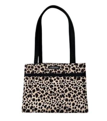 Bolso de hombro vintage Kate Spade con asa superior de lona con estampado de leopardo envío gratuito Foto 1 de 4