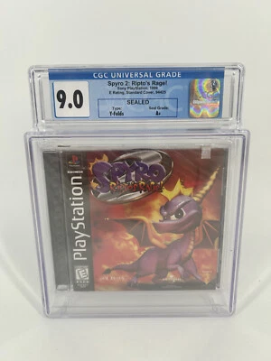 CGC 9.0 A+ Sealed Spyro 2 Ripto's Rage! Sony PS1 Playstation 1 Black Label - Image 1 of 4