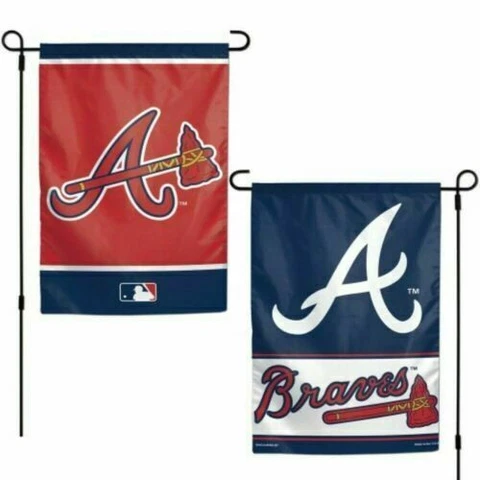 Atlanta Braves 2 Sided Double Sided Garden Flag OUTDOOR RATED U.S. MADE Cover