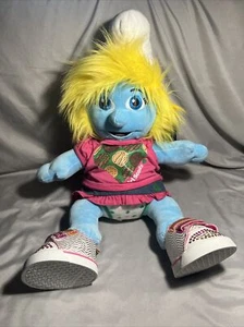 Build a Bear Smurfette 2013 Plush 18” With Girl Scouts Shirt Smurfs Movie - Picture 1 of 7