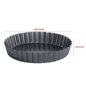 (9in)NonStick Runde Carbon Steel Pie Pizza Kuchen Form Abnehmbare Bottom DE - Bild 1 von 13