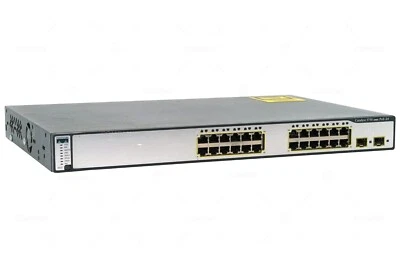 WS-C3750-24PS-S CISCO CATALYST 3750 24-PORT POE 2-PORT SFP STACKABLE SWITCH - Image 1 of 4