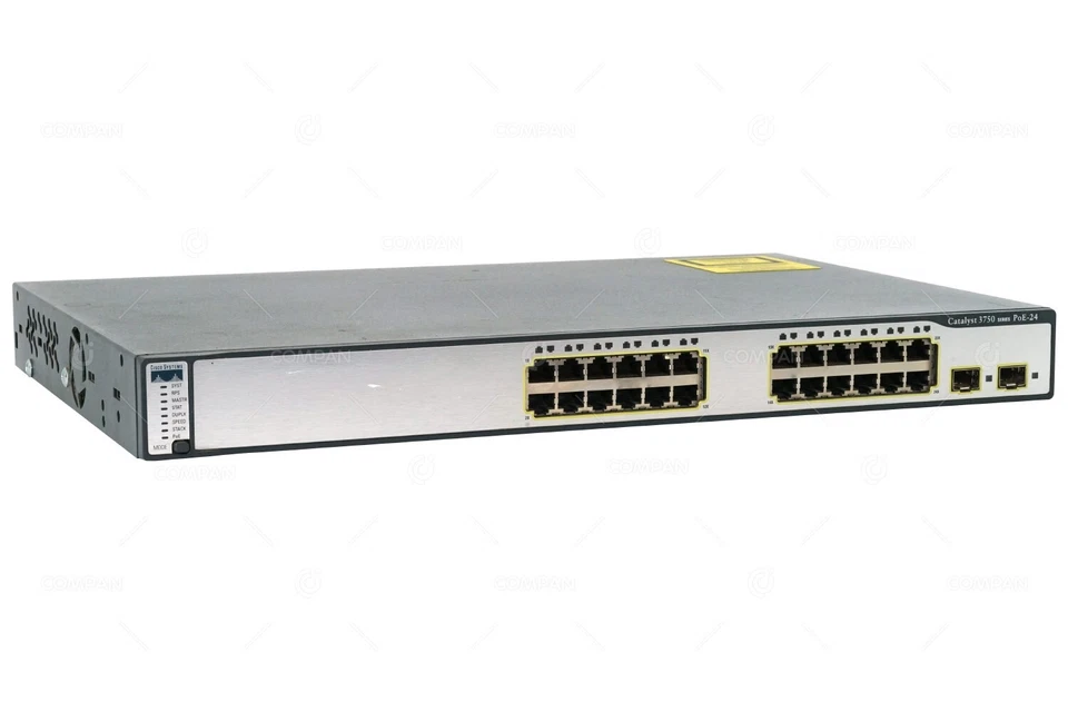 WS-C3750-24PS-S CISCO CATALYST 3750 24-PORT POE 2-PORT SFP STACKABLE SWITCH - Image 1 of 4