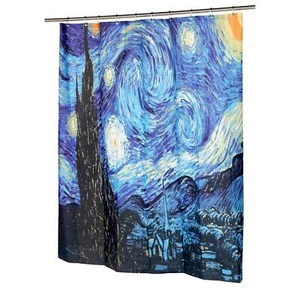 Carnation Museum The Starry Night Polyester Fabric Shower Curtain 70"x72" - Picture 1 of 4