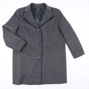 Lauren Ralph Lauren Wool Blend Reefer Pea Coat Womens 18W Gray 25397W 2018 - Picture 1 of 14