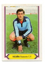 VICUÑA - OSASUNA C. F. 1980-81 CHROME ESTE PANINI LEAGUE 80/81