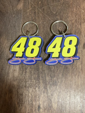 Jimmie Johnson Nascar #48 Key Chain, Made In USA, 2004 JG Motorsports. Lot Of 2 Cover