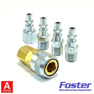 1/4" Automatic Air Hose Fittings Kit Tools Plug Compressor Aro 210 A Style USA - Picture 1 of 10