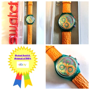 Swatch Chrono Nuovo Sound SCL102 1993 Vintage Orologio da polso Anni 90 Crono - Foto 1 di 11