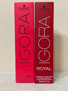 Schwarzkopf Igora Royal Permanent Hair Color Creme 2.1 oz   you choose - Picture 1 of 4