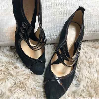 Tacones Boutique 9 de gamuza negra charol Foto 1 de 4