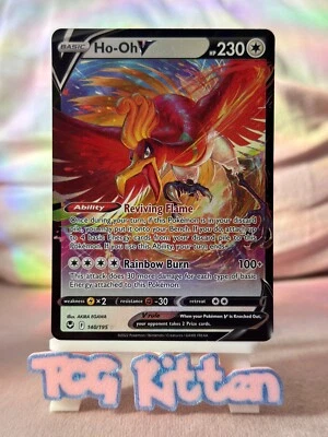 Ho-Oh V 140/195 ULTRA RARE Silver Tempest TCGKITTEN - image 1 of 2