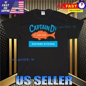 NEW CAPTAIN D'S SEAFOOD RESTAURANT LOGO T-SHIRT FUNNY USA UNISEX TEE SIZE S-5XL - Picture 1 of 6