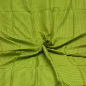Vintage Green 100%Pure Silk Handloom Striped Sari Remnant 4YD Craft Fabric Scrap - Picture 1 of 4