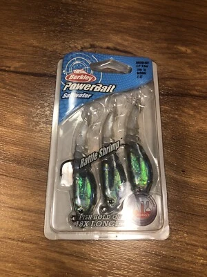Berkley PowerBait Saltwater Fishing Bait Flex Swim Rattle Lure Natural 3ct.  - Image 1 of 4