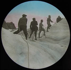 Glass Magic Lantern Slide MOUNTAINEERING GROUP NO12 C1910 PHOTO MOUNTAINEERS - Picture 1 of 2