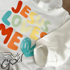 Jesus Loves Me Print Hoodies For Infant Colorful Letters Graphic Hoodie And Confy