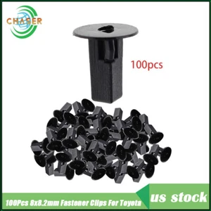 8x8.2mm Car Fastener Clips Bumper Inner Fender Rivets Push Fit For Toyota 100X - Picture 1 of 10
