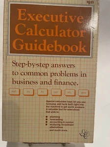 Executive Calculator Guidebook 1980 Business and Finance Paperback BA-II - Picture 1 of 4